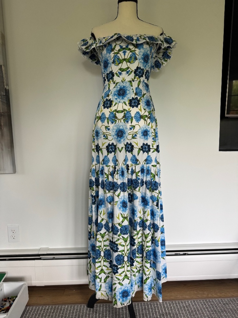 Summer Garden Blue Farrah Cotton Dress